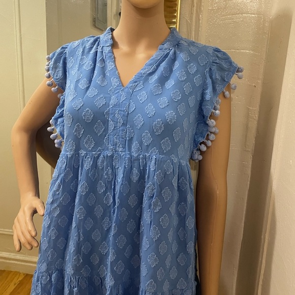 Lilly Pulitzer Blue Mini Dress with Ruffle Sleeves - Picture 12 of 13